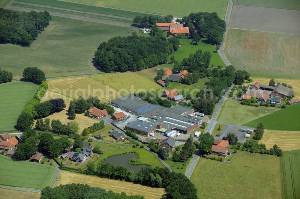 Aerial photograph Herzebrock-Clarholz - Industrial estate and company settlement in Herzebrock-Clarholz in the state North Rhine-Westphalia