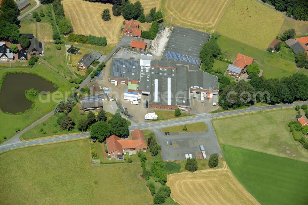 Aerial image Herzebrock-Clarholz - Industrial estate and company settlement in Herzebrock-Clarholz in the state North Rhine-Westphalia