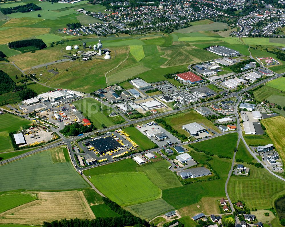 Hohensaas from above - Industrial estate and company settlement in Hohensaas in the state Bavaria, Germany