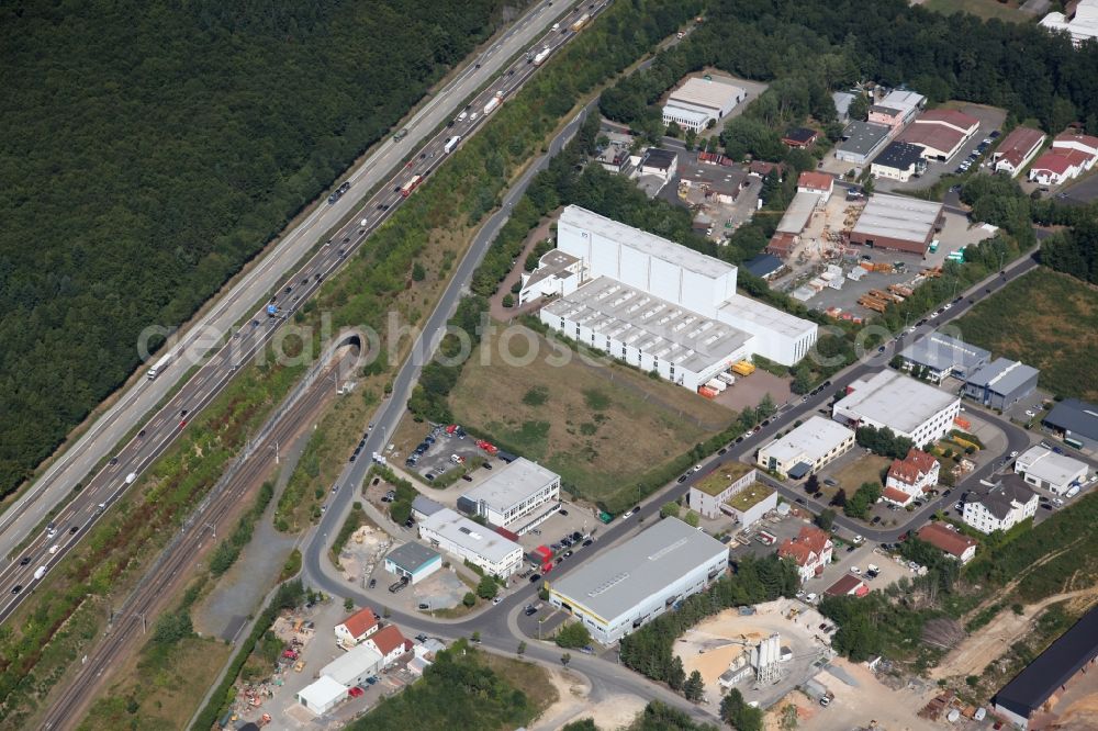 Idstein from above - Industrial estate and company settlement in Idstein in the state Hesse