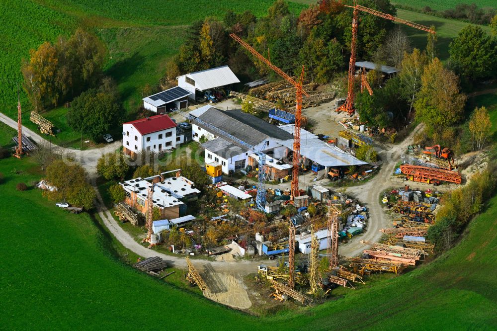 Ilmmünster from the bird's eye view: Industrial estate and company settlement on street Kreuzhof in Ilmmuenster in the state Bavaria, Germany