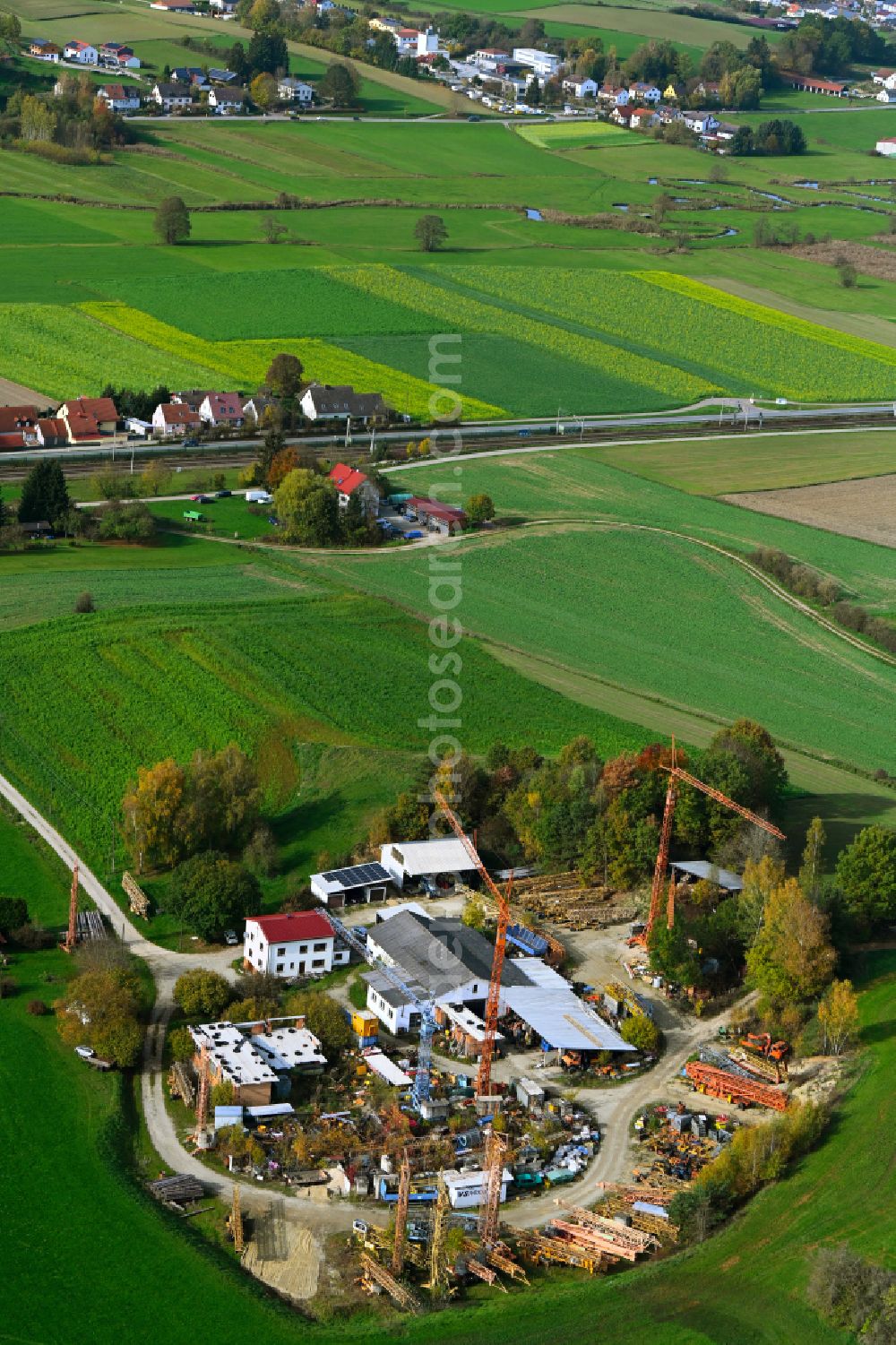 Aerial image Ilmmünster - Industrial estate and company settlement on street Kreuzhof in Ilmmuenster in the state Bavaria, Germany