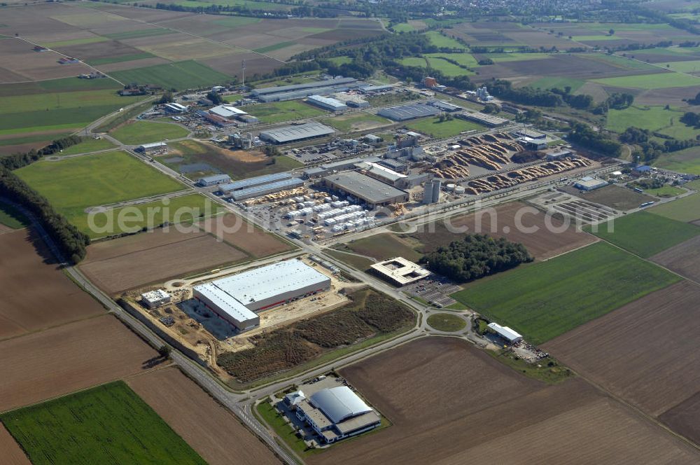 Aerial image INGOLSTADT - Im bayerischen Städtekreuz München, Regensburg, Nürnberg und Augsburg liegt der InterPark. Das Gewerbegebiet bietet eine Gesamtfläche von rund zwei Millionen Quadratmeter. Ein Projekt der HVB-Immobilien AG.