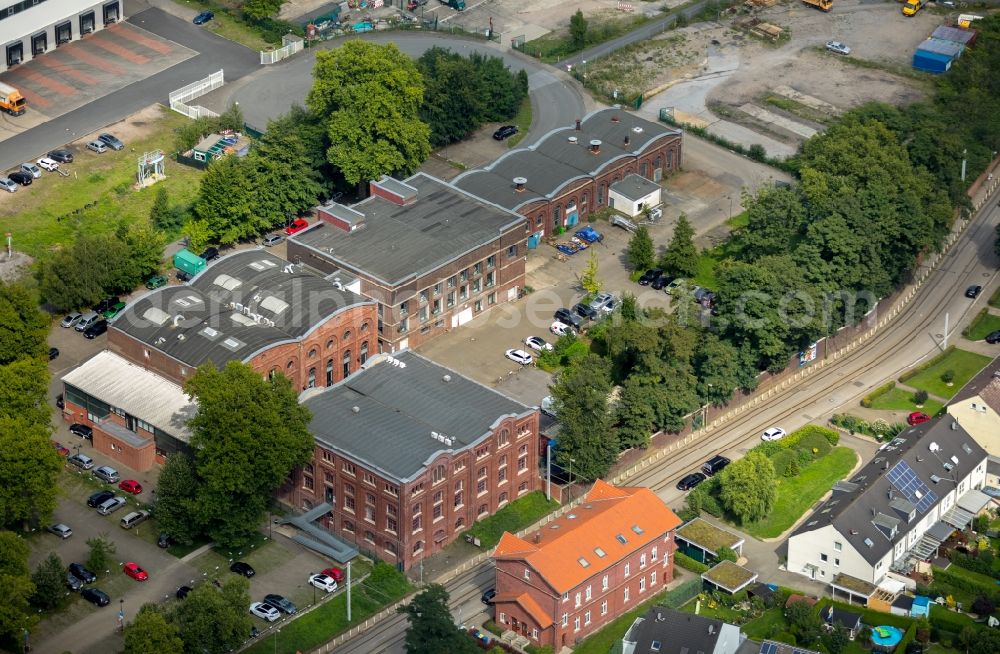 Aerial image Essen - Industrial estate and company settlement on Katernberger Strasse in Essen in the state North Rhine-Westphalia, Germany