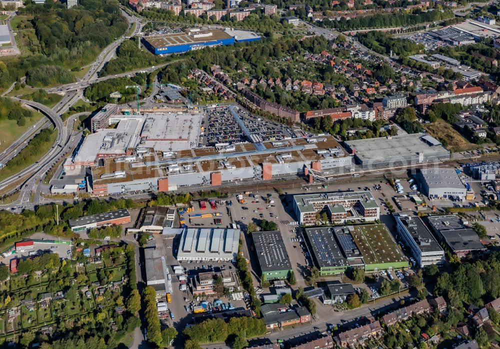 Aerial image Kiel - Industrial estate and company settlement in Kiel in the state Schleswig-Holstein, Germany