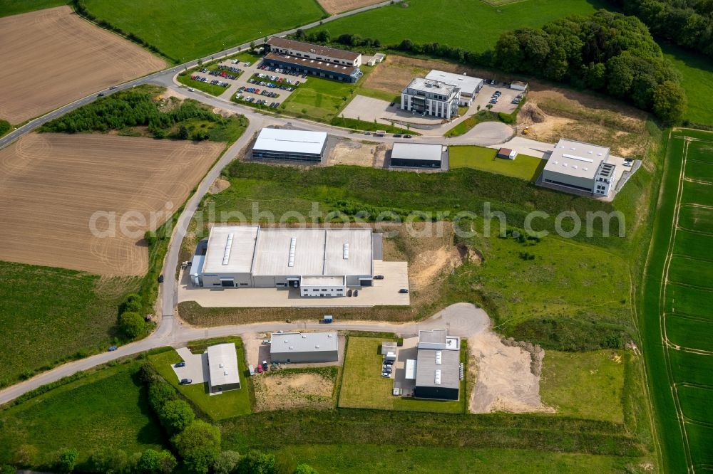 Ennepetal from the bird's eye view: Industrial estate and company settlement Koenigsfelder Strasse in Ennepetal in the state North Rhine-Westphalia