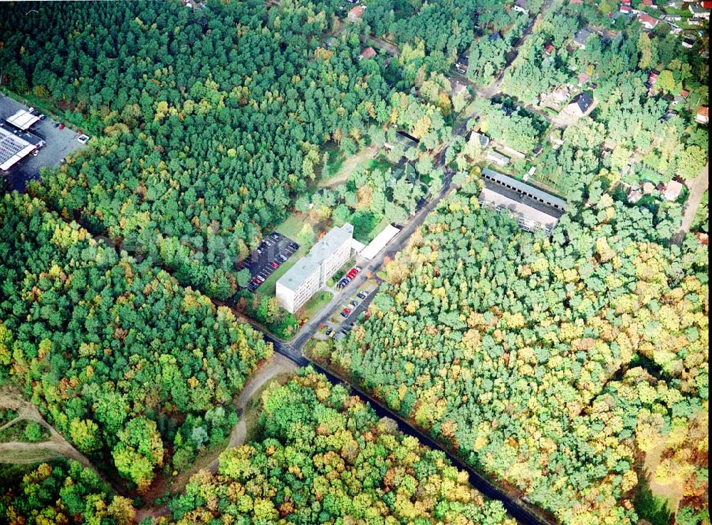 Eggersdorf bei Strausberg from the bird's eye view: Gewerbegebiet an der Landhausstraße in Eggersdorf bei Strausberg.