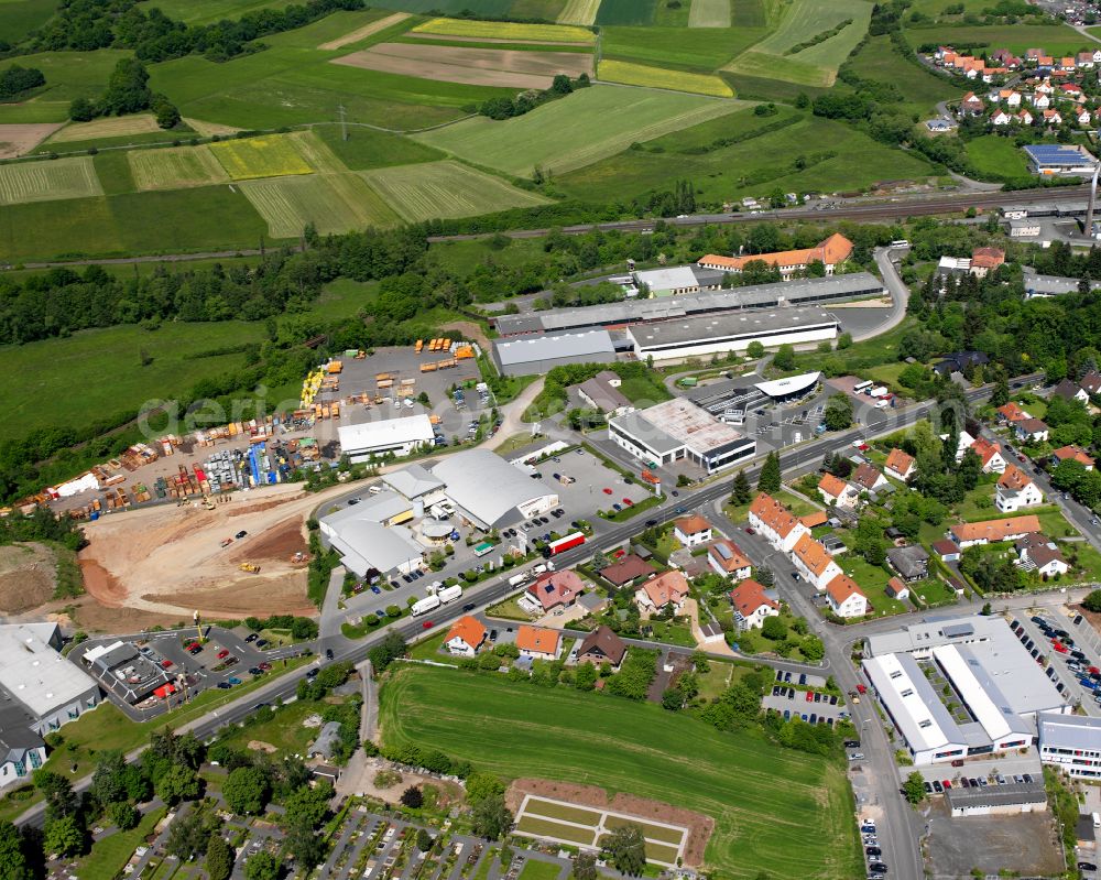 Aerial image Lauterbach (Hessen) - Industrial estate and company settlement in Lauterbach (Hessen) in the state Hesse, Germany