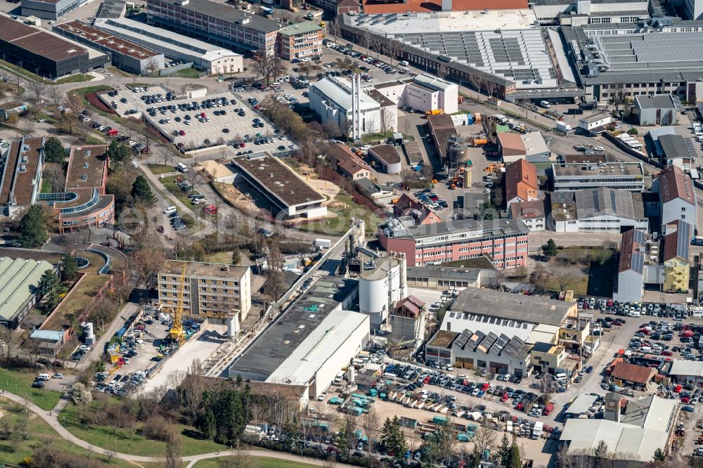 Stuttgart from the bird's eye view: Industrial estate and company settlement Lemberg Foehrich and Feuerbach in Stuttgart in the state Baden-Wuerttemberg, Germany