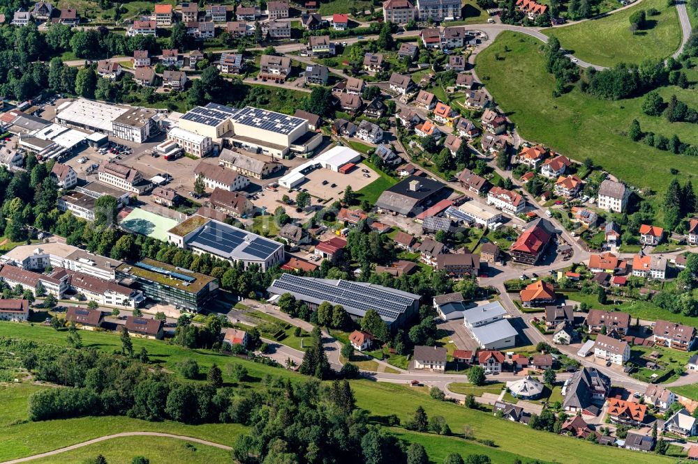 Aerial image Lenzkirch - Industrial estate and company settlement in Lenzkirch in the state Baden-Wuerttemberg, Germany