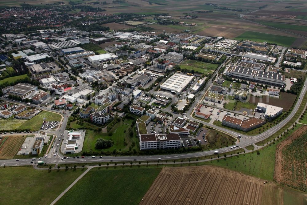 Mainz from above - Commercial area in Mainz-Hechtsheim in Mainz in Rhineland-Palatinate