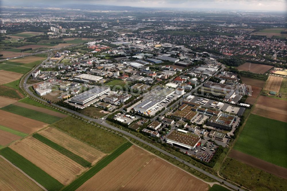 Aerial photograph Mainz - Commercial area in Mainz-Hechtsheim in Mainz in Rhineland-Palatinate