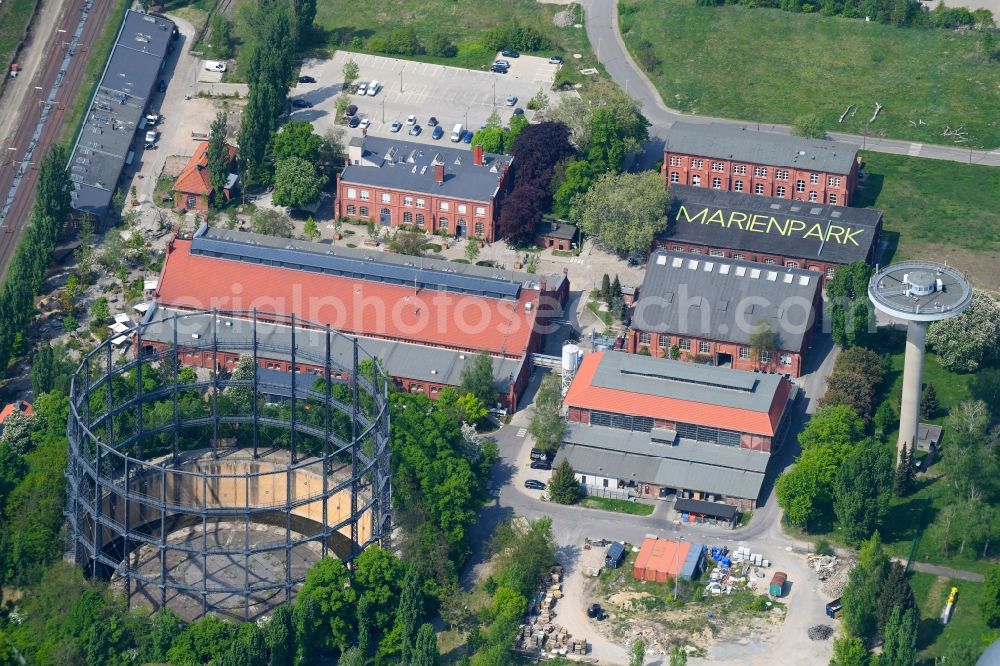 Berlin from the bird's eye view: Industrial estate and company settlement Marienpark Berlin on Lankwitzer Strasse in Berlin, Germany