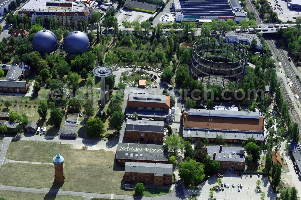 Berlin from the bird's eye view: Industrial estate and company settlement Marienpark Berlin on Lankwitzer Strasse in Berlin, Germany