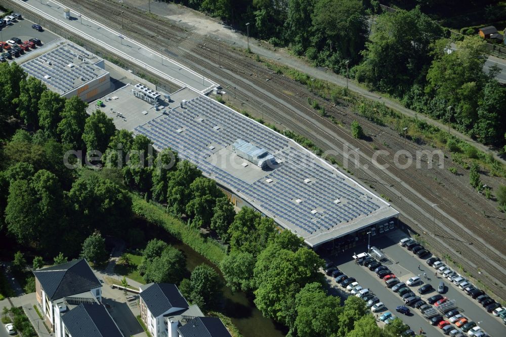 Menden (Sauerland) from the bird's eye view: Industrial estate and company settlement in Menden (Sauerland) in the state North Rhine-Westphalia