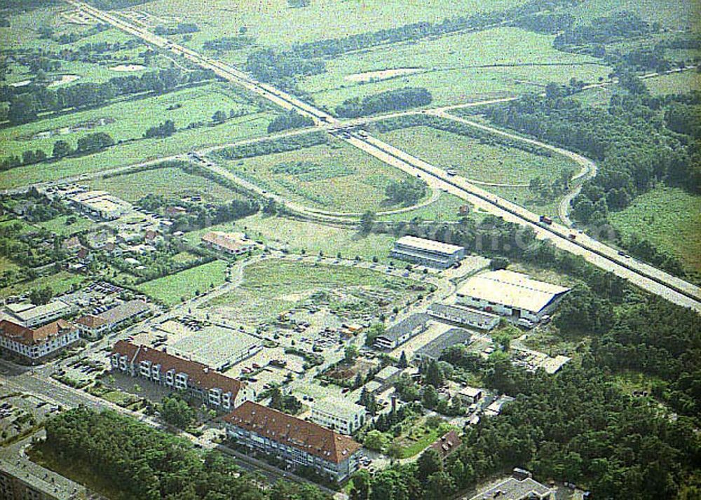 Aerial photograph Schwarzheide / Brandenburg - Gewerbegebiet - Mitte Schwarzheide