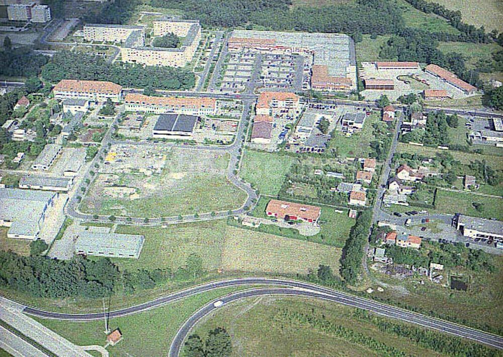 Schwarzheide / Brandenburg from above - Gewerbegebiet - Mitte Schwarzheide