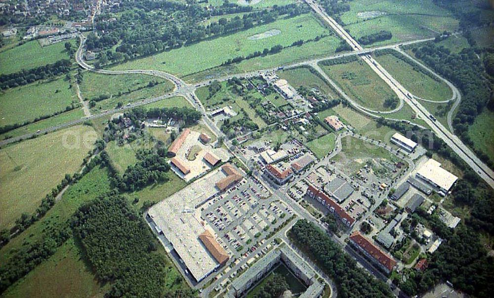 Schwarzheide / Brandenburg from above - Gewerbegebiet - Mitte Schwarzheide