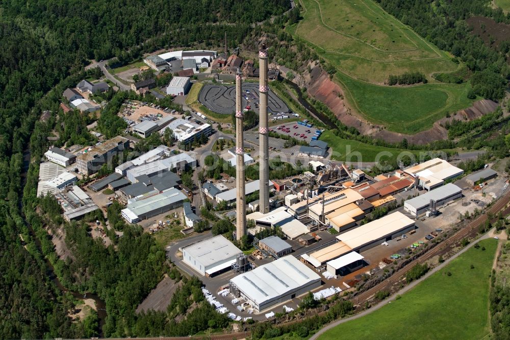 Aerial photograph Freiberg - Industrial estate and company settlement Muldenhuetten in Freiberg in the state Saxony, Germany