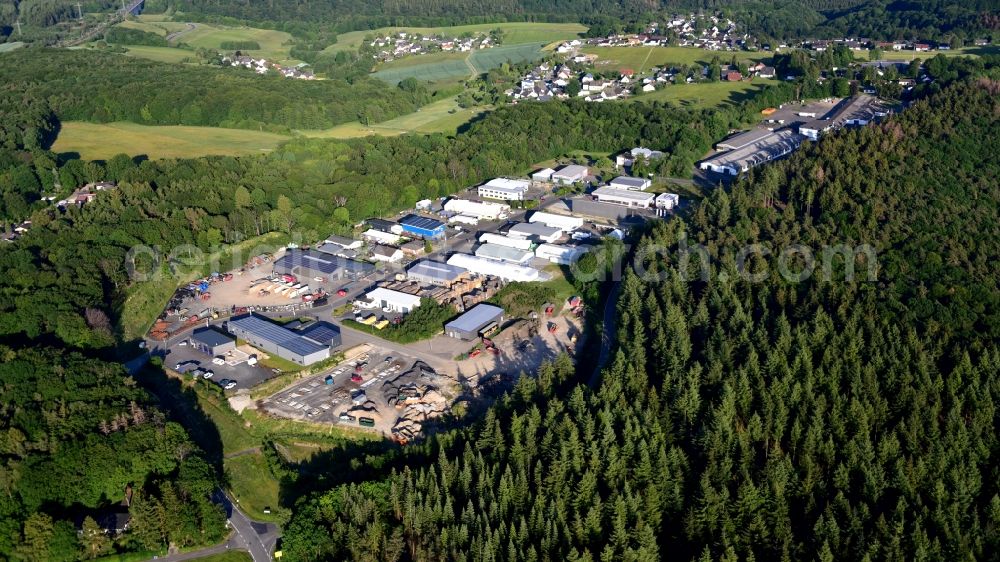 Aerial photograph Breitscheid - Commercial area Nassen in the state Rhineland-Palatinate, Germany