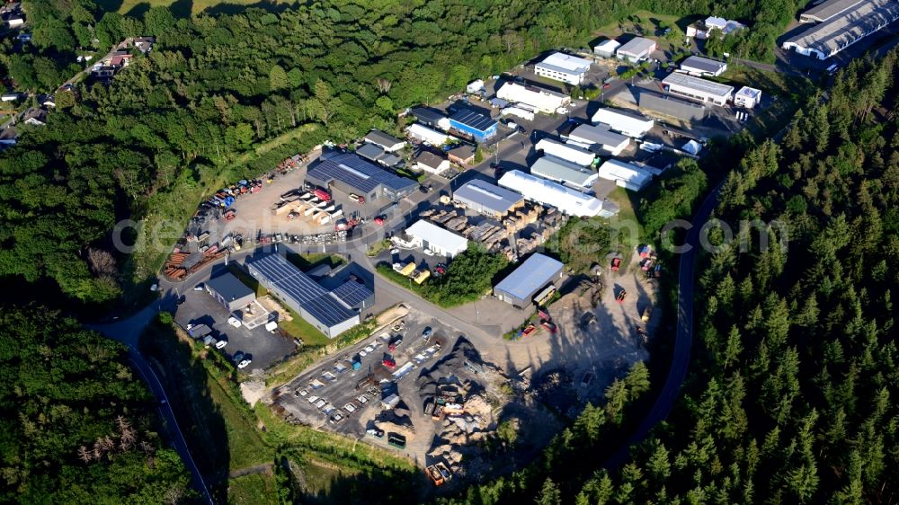 Breitscheid from above - Commercial area Nassen in the state Rhineland-Palatinate, Germany