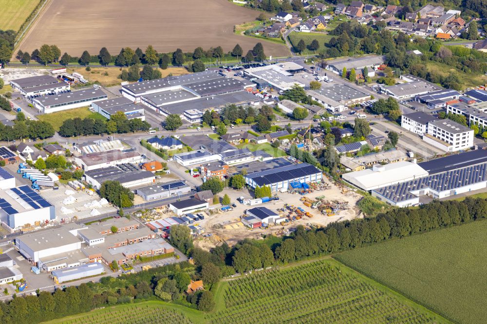 Nettetal from above - Business park in the industrial area on street Berger Feld in the district Breyell in Nettetal in the state North Rhine-Westphalia, Germany