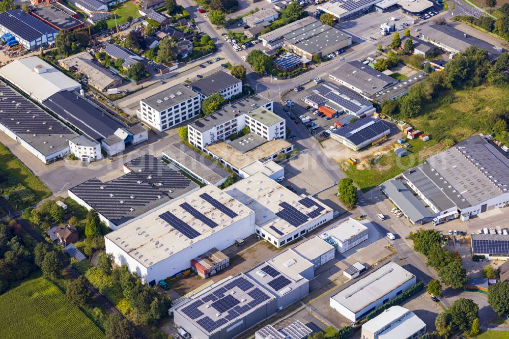 Aerial photograph Nettetal - Business park in the industrial area on street Berger Feld in the district Breyell in Nettetal in the state North Rhine-Westphalia, Germany