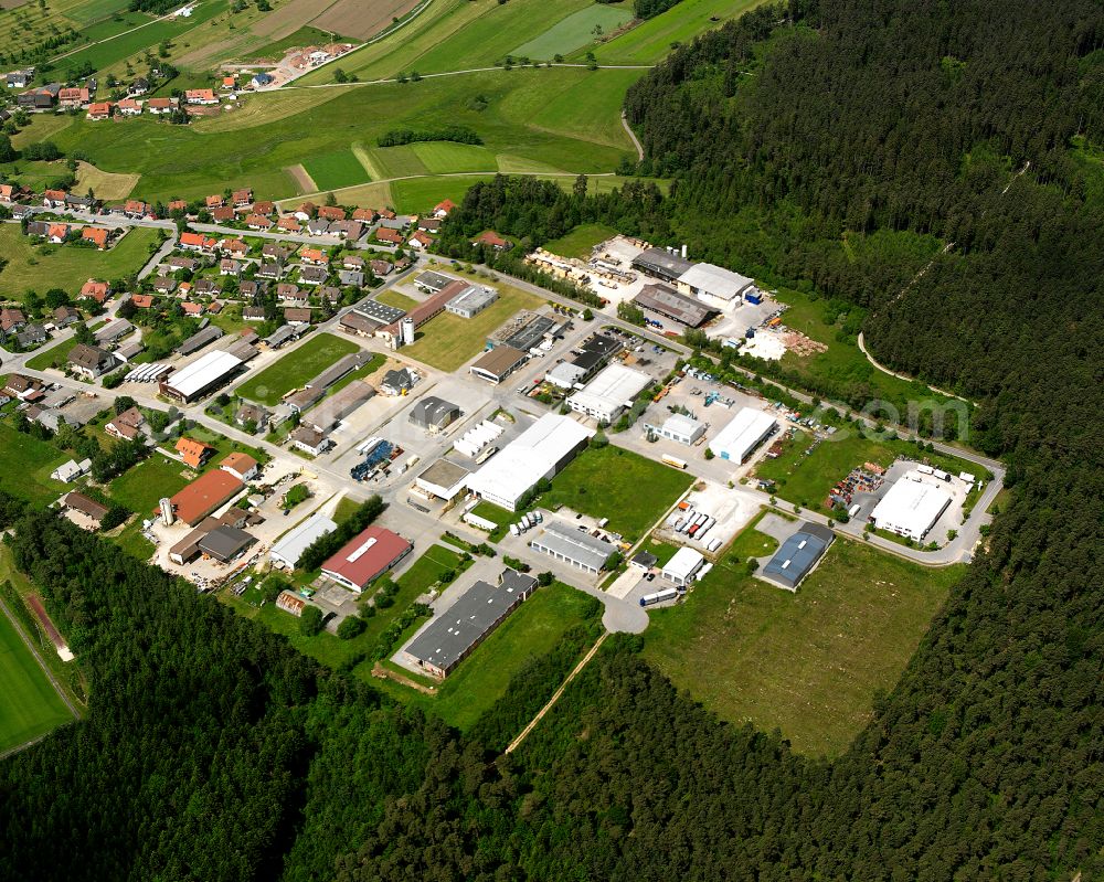 Aerial photograph Neuweiler - Industrial estate and company settlement in Neuweiler in the state Baden-Wuerttemberg, Germany