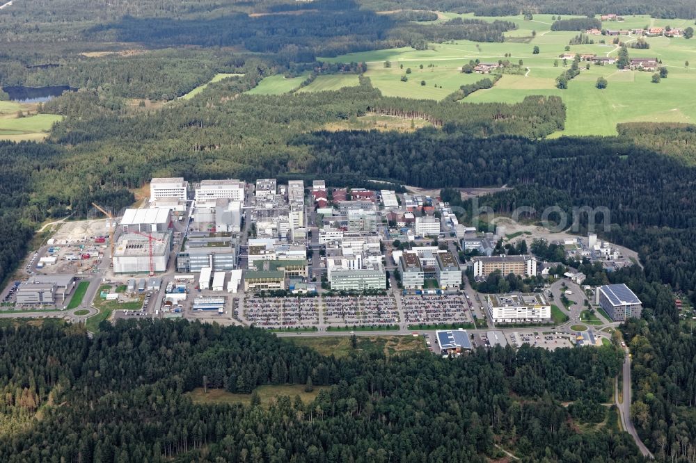 Penzberg from above - Industrial and commercial area Nonnenwald in Penzberg in the state Bavaria