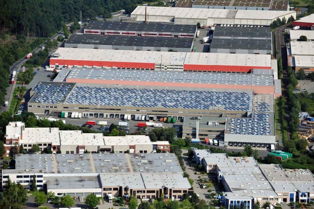 Dietzenbach from above - View of the industrial area North in Dietzenbach in the state Hesse