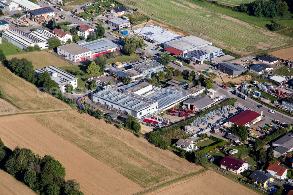 Aerial image Walzbachtal - Industrial estate and company settlement North in the district Joehlingen in Walzbachtal in the state Baden-Wuerttemberg, Germany