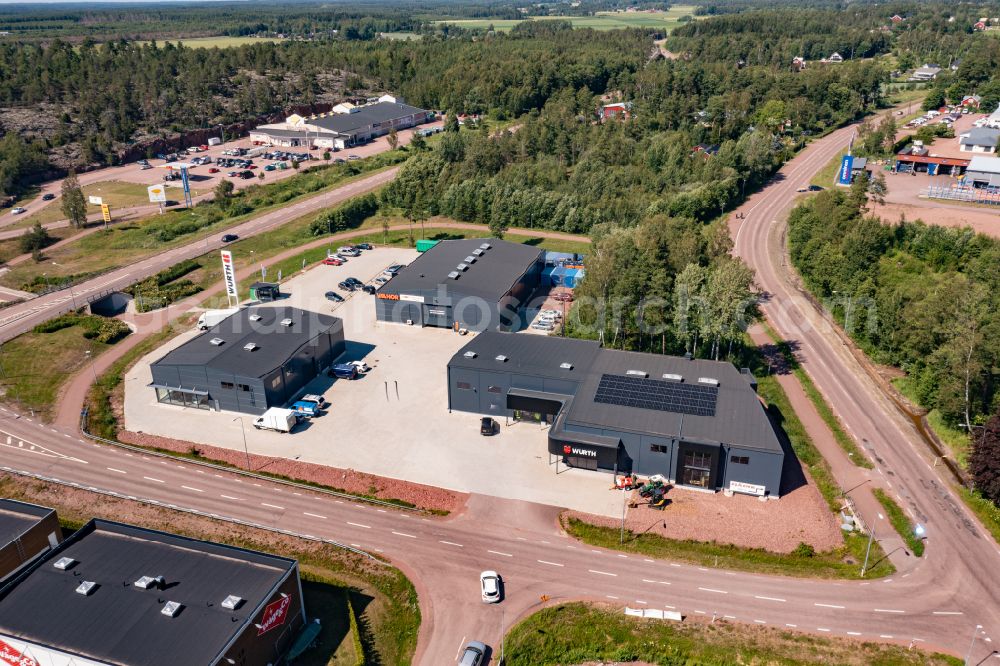 Aerial photograph Jomala - Industrial estate and company settlement Norrboele in Jomala in Alands landsbygd, Aland