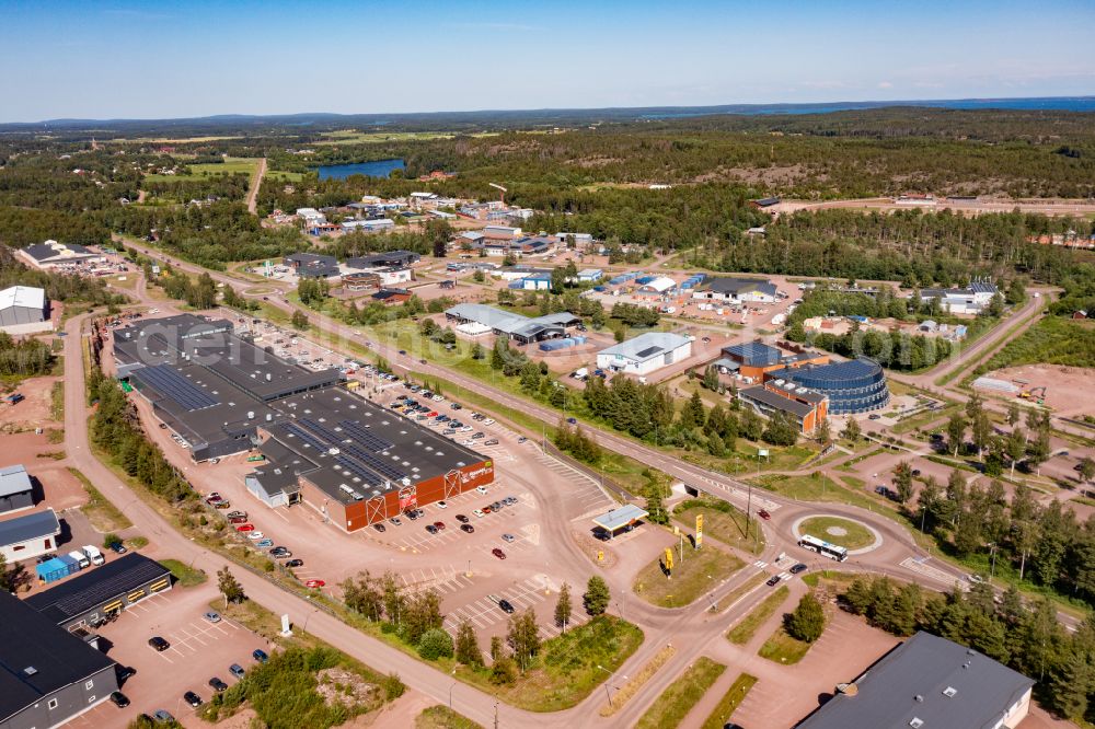 Aerial photograph Mariehamn - Industrial estate and company settlement Norrboele in Jomala in Alands landsbygd, Aland