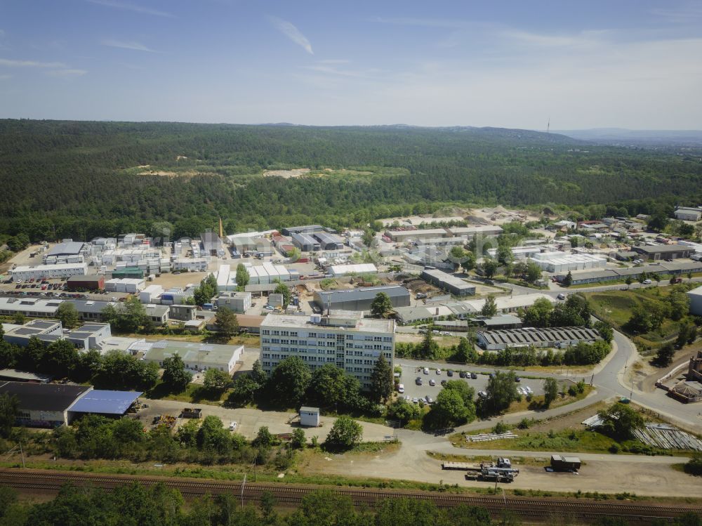 Dresden from the bird's eye view: Business park in the industrial area on street Koenigsbruecker Strasse in the district Albertstadt in Dresden in the state Saxony, Germany