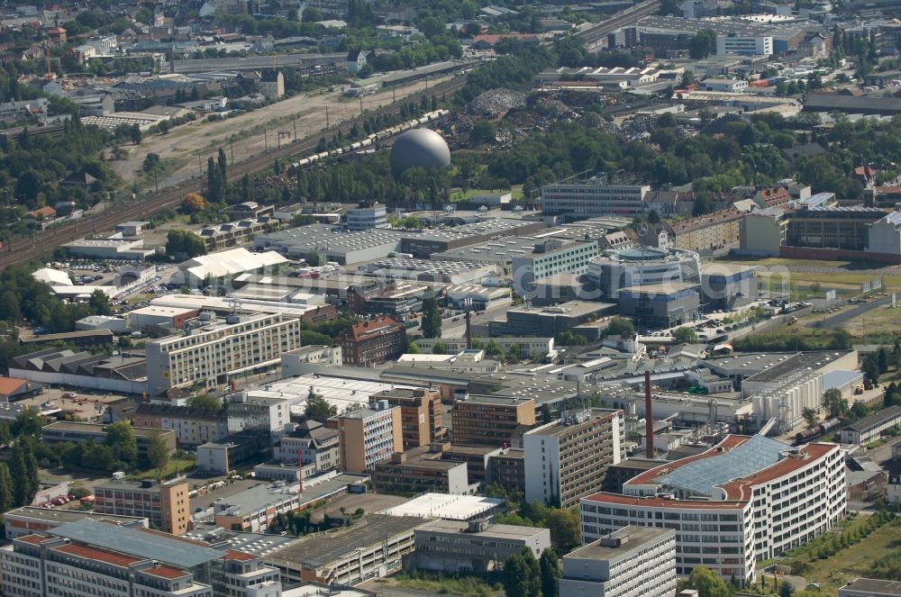 Köln from above - Industrial estate and company settlement in the district Braunsfeld in Cologne in the state North Rhine-Westphalia, Germany