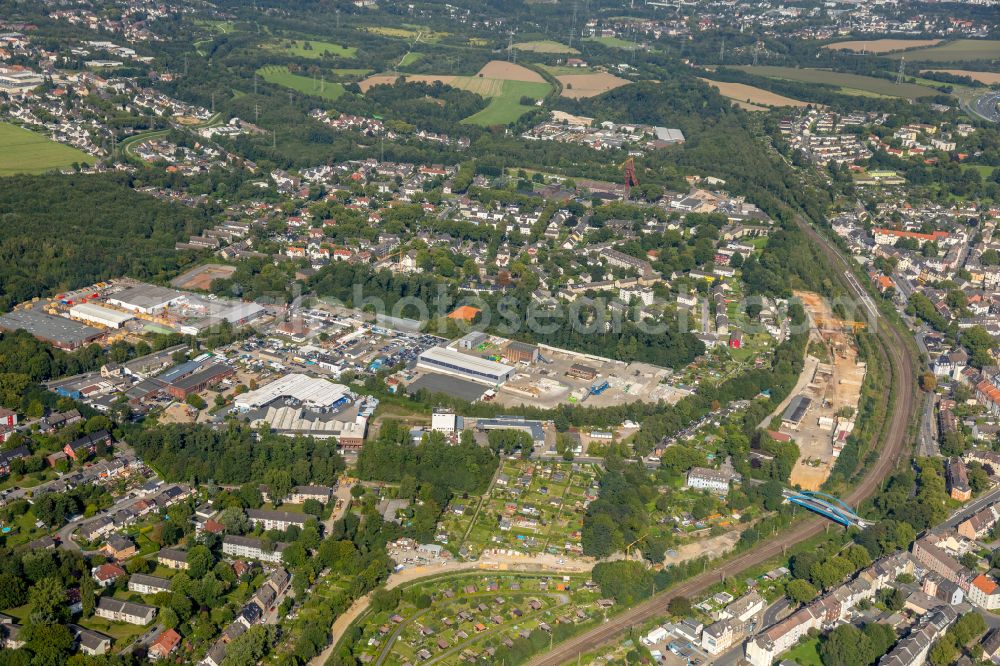 Essen from above - Industrial estate and company settlement on street Bonifaciusstrasse in the district Kray in Essen at Ruhrgebiet in the state North Rhine-Westphalia, Germany