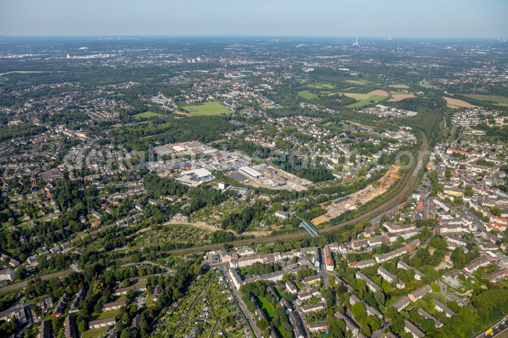 Essen from the bird's eye view: Industrial estate and company settlement on street Bonifaciusstrasse in the district Kray in Essen at Ruhrgebiet in the state North Rhine-Westphalia, Germany