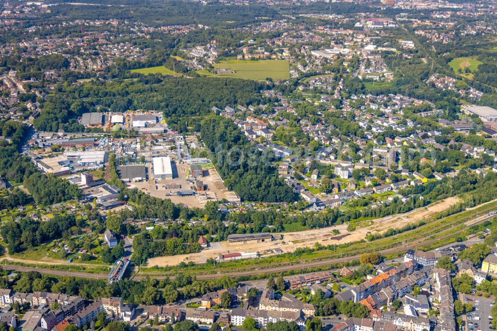 Essen from the bird's eye view: Industrial estate and company settlement on street Bonifaciusstrasse in the district Kray in Essen at Ruhrgebiet in the state North Rhine-Westphalia, Germany