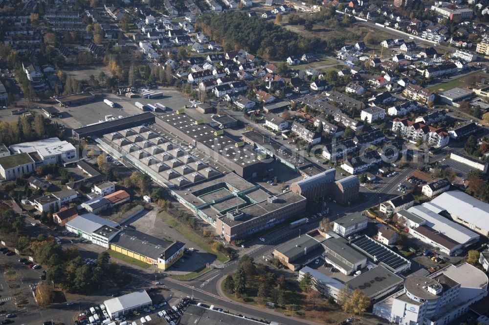 Aerial image Heusenstamm - Industrial estate and company settlement in the district Rembruecken in Heusenstamm in the state Hesse