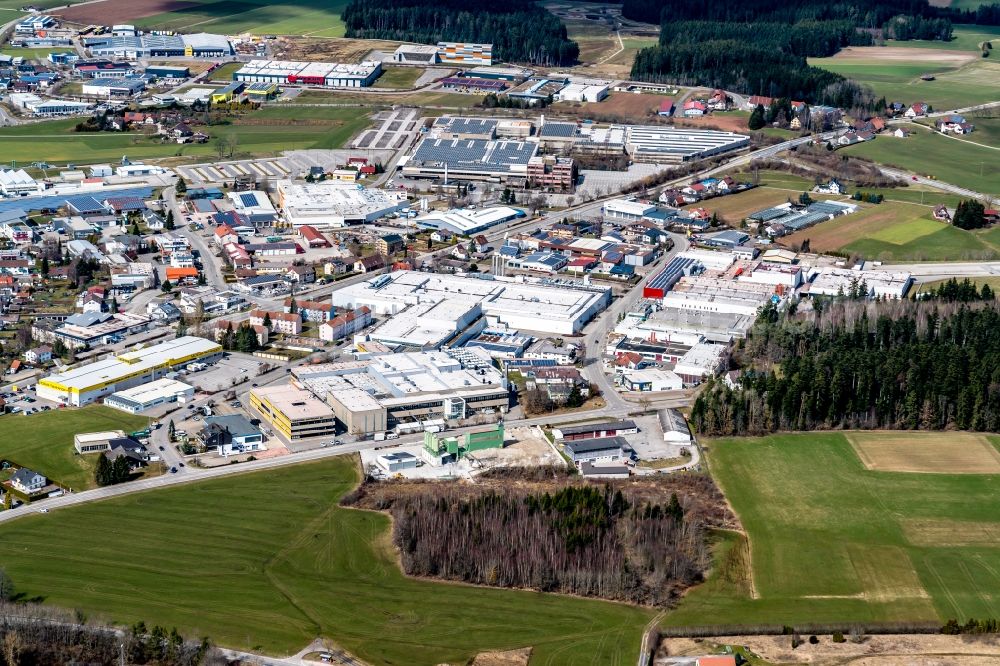 Aerial photograph Schramberg - Industrial estate and company settlement Ortsteil Sulgen in Schramberg in the state Baden-Wuerttemberg, Germany