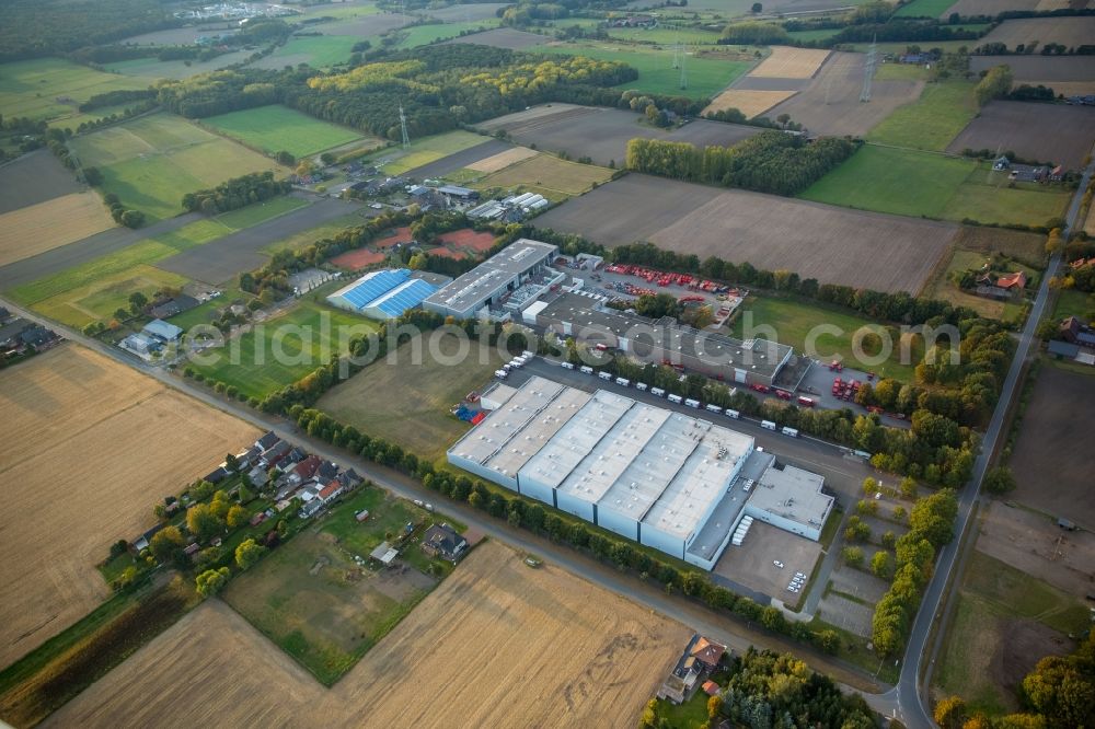 Aerial photograph Werne - Industrial estate and company settlement Pagensstrasse in the district Ruhr Metropolitan Area in Werne in the state North Rhine-Westphalia