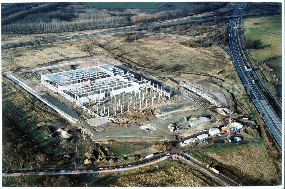 Aerial image Berlin - Pankow - Gewerbegebiet Pankow - Nord der BLEG an der gleichnamigen Autobahnabfahrt zum Berliner Ring.