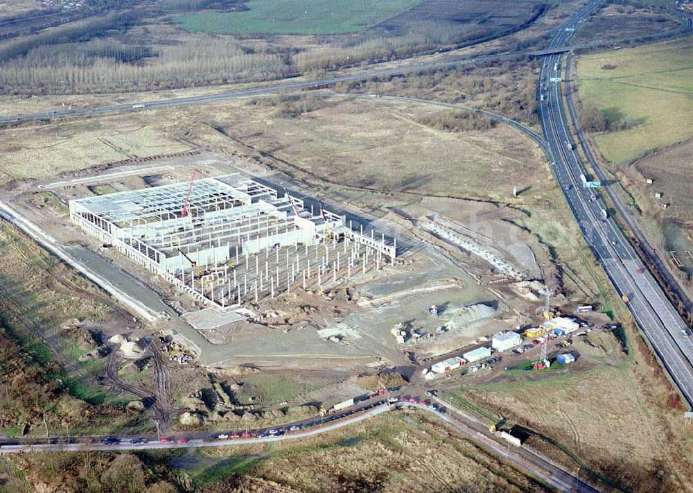 Aerial photograph Berlin - Pankow - Gewerbegebiet Pankow - Nord der BLEG an der gleichnamigen Autobahnabfahrt zum Berliner Ring.