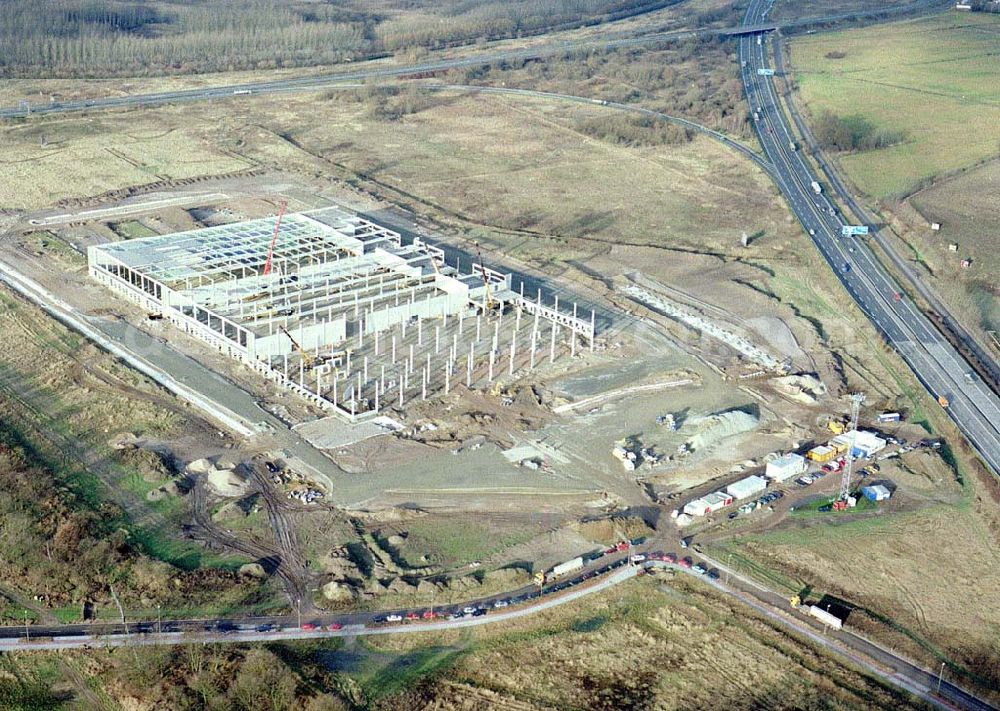 Berlin - Pankow from above - Gewerbegebiet Pankow - Nord der BLEG an der gleichnamigen Autobahnabfahrt zum Berliner Ring.