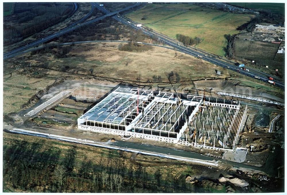 Aerial photograph Berlin - Pankow - Gewerbegebiet Pankow - Nord der BLEG an der gleichnamigen Autobahnabfahrt zum Berliner Ring.