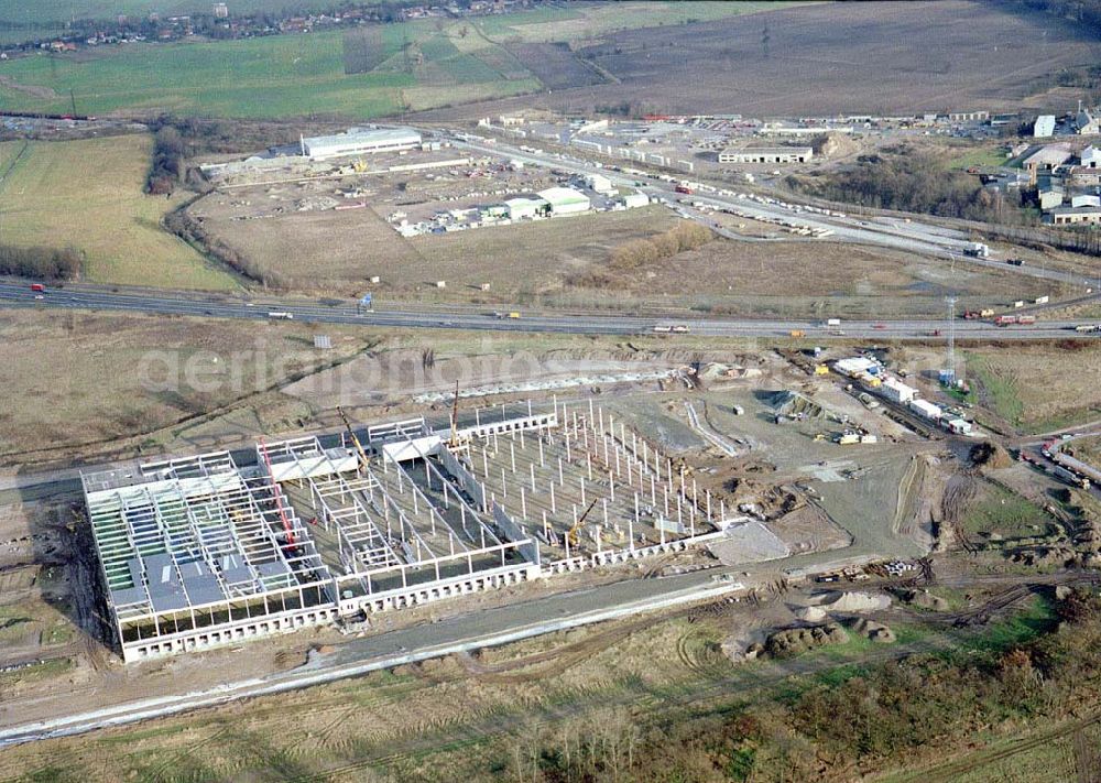 Berlin - Pankow from above - Gewerbegebiet Pankow - Nord der BLEG an der gleichnamigen Autobahnabfahrt zum Berliner Ring.