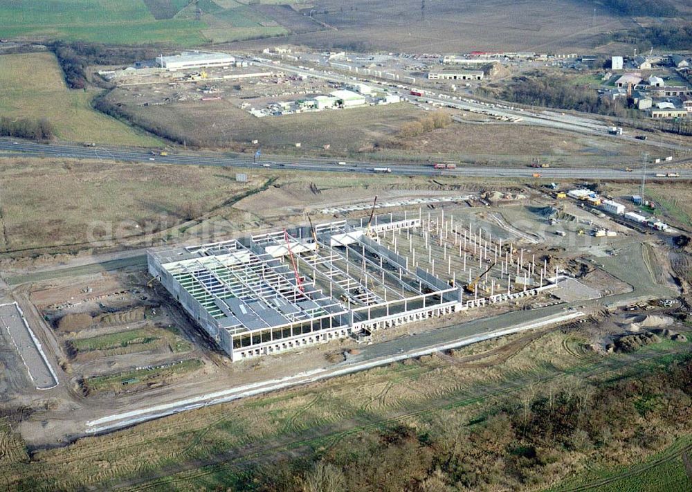 Berlin - Pankow from the bird's eye view: Gewerbegebiet Pankow - Nord der BLEG an der gleichnamigen Autobahnabfahrt zum Berliner Ring.