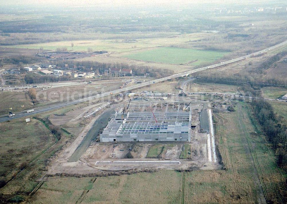 Berlin - Pankow from above - Gewerbegebiet Pankow - Nord der BLEG an der gleichnamigen Autobahnabfahrt zum Berliner Ring.