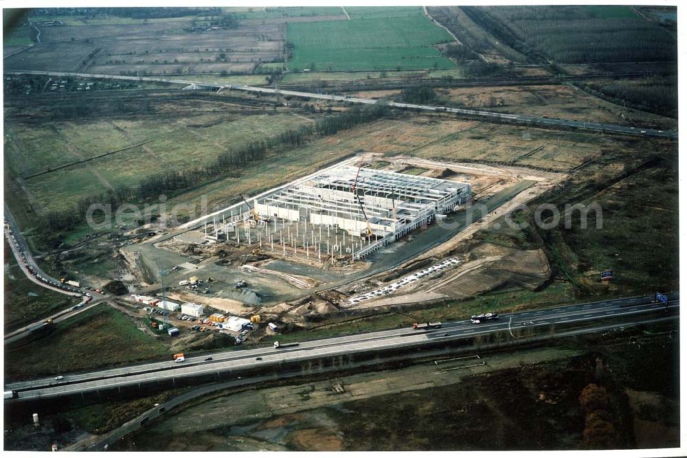 Berlin - Pankow from above - Gewerbegebiet Pankow - Nord der BLEG an der gleichnamigen Autobahnabfahrt zum Berliner Ring.