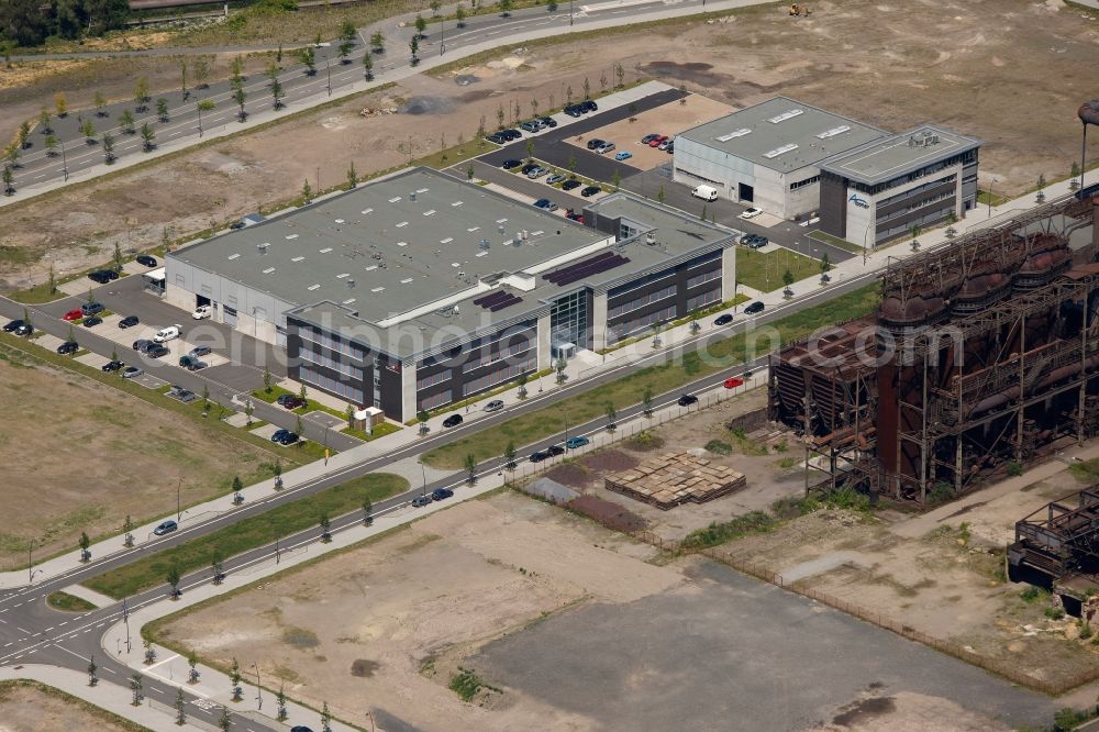 Aerial image Dortmund - View of the industrial area Phoenix West in Dortmund in the state North Rhine-Westphalia